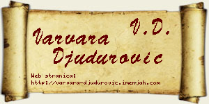 Varvara Đudurović vizit kartica